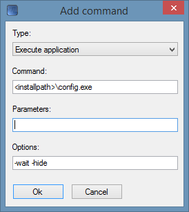 Add command Dialog Window